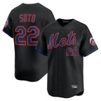 NY.Mets #22 Juan Soto Player Black Alternate Home Limited Ddoa Stitched Jerseys