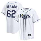 T.Bay Rays #62 Jonathan Aranda Player White Home Game Ddoa Stitched Jerseys