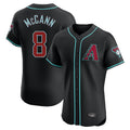 A.Diamondbacks #8 James McCann Player Black Limited Elite Home Game Ddoa Stitched Jerseys