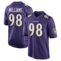 B.Ravens #98 Travis Jones Player Purple Home Game Ddoa Stitched Jerseys