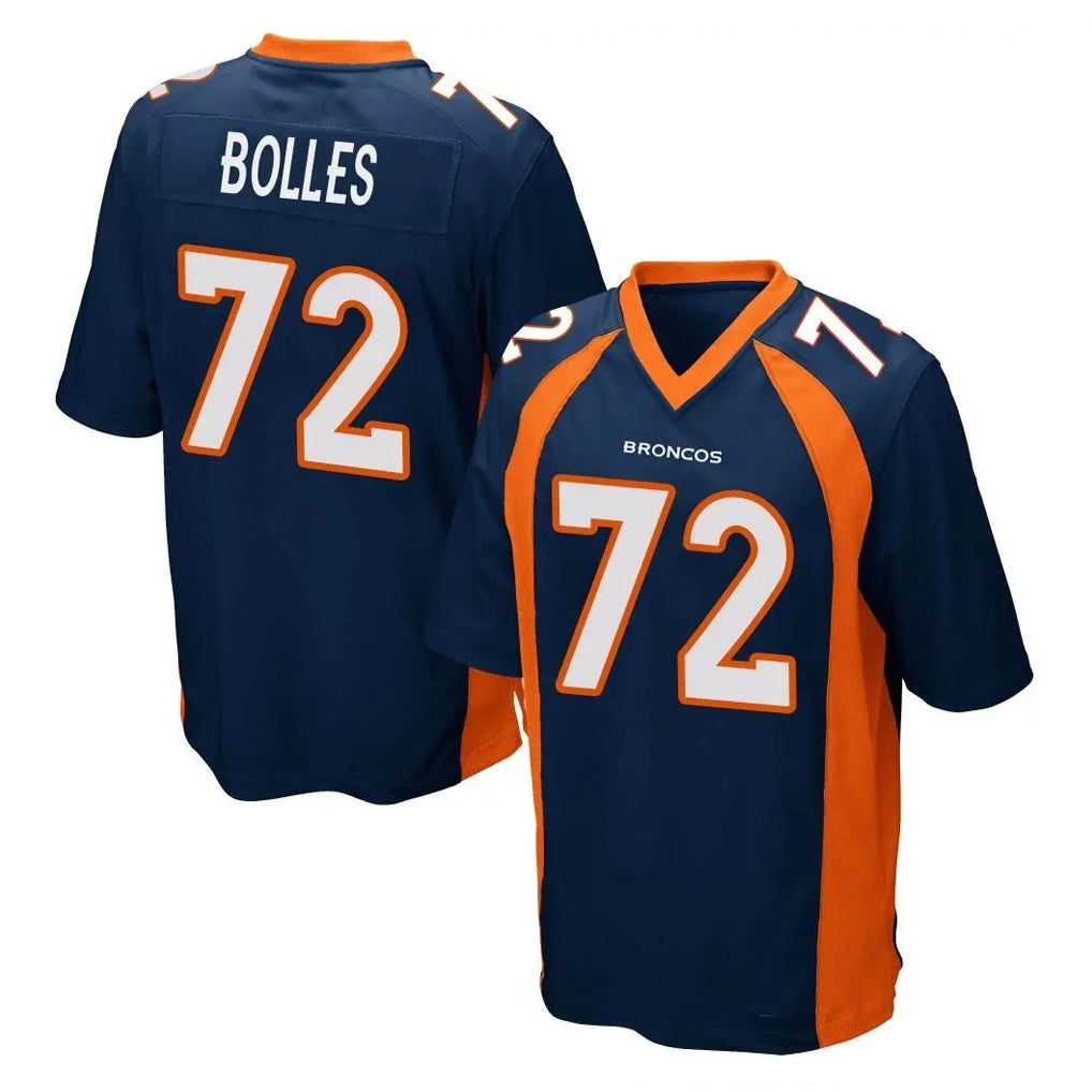 D.Broncos #72 Garett Bolles Player Navy Game Ddoa Stitched Jerseys