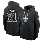 NO.Saints #21 Justin Reid Player 2026 Black Logo Pullover Hoodies Limited Game Ddoa Stitched Jerseys
