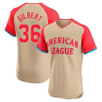 S.Mariners #36 Logan Gilbert Player Cream American League All-Star Limited Home Elite Ddoa Stitched Jerseys