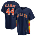 H.Astros #44 Yordan Alvarez Player Navy Home Game Ddoa Stitched Jerseys