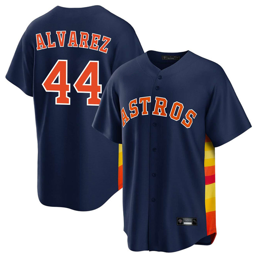 H.Astros #44 Yordan Alvarez Player Navy Home Game Ddoa Stitched Jerseys