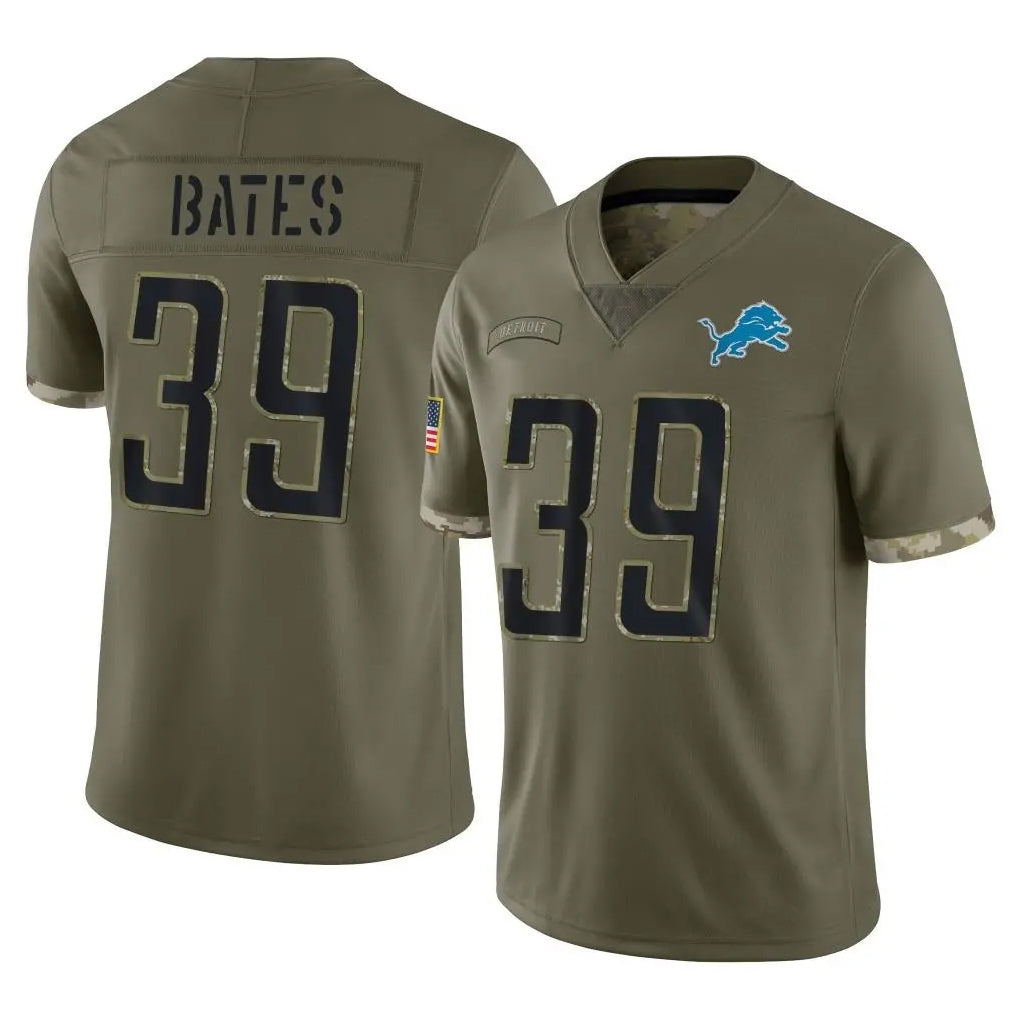 D.Lions #39 Jake Bates Player Olive Salute To Service Limited Ddoa Stitched Jerseys