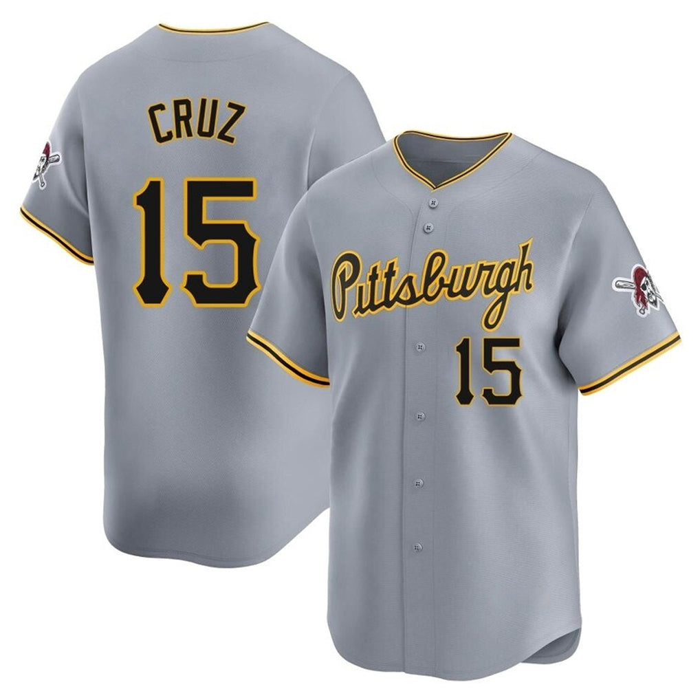 P.Pirates #15 Oneil Cruz Player Gray Road Home Limited Ddoa Stitched Jerseys