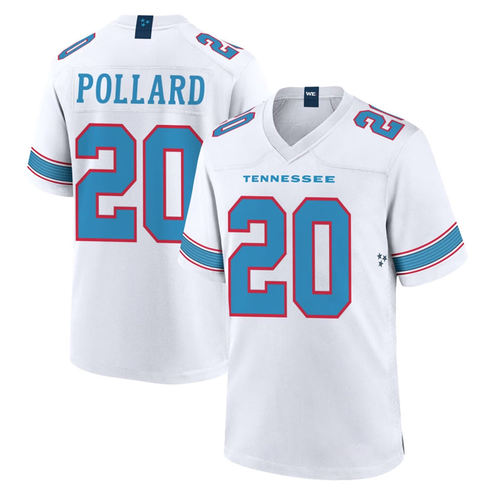 T.Titans #20 Tony Pollard Player White 2026 Game Home Ddoa Stitched Jerseys