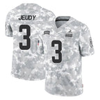C.Browns #3 Jerry Jeudy Player Arctic Camo Salute to Service Limited Home Game Ddoa Stitched Jerseys