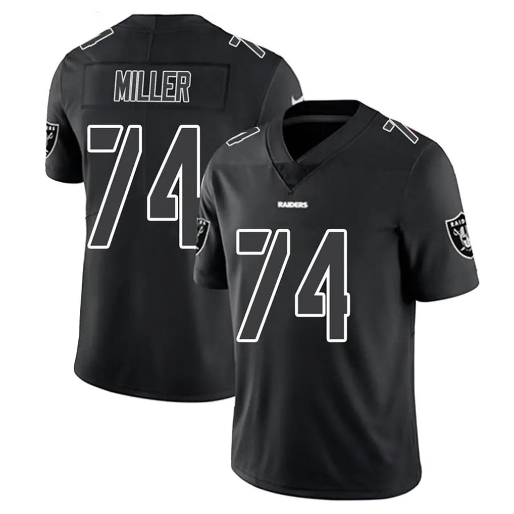 LV.Raiders #74 Kolton Miller Player Black Limited Black Impact Home Game Ddoa Stitched Jerseys