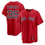 B.Red Sox #35 Garrett Crochet Player Red Home Game Ddoa Stitched Jerseys