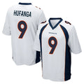 D.Broncos #9 Talanoa Hufanga Player White Game Ddoa Stitched Jerseys