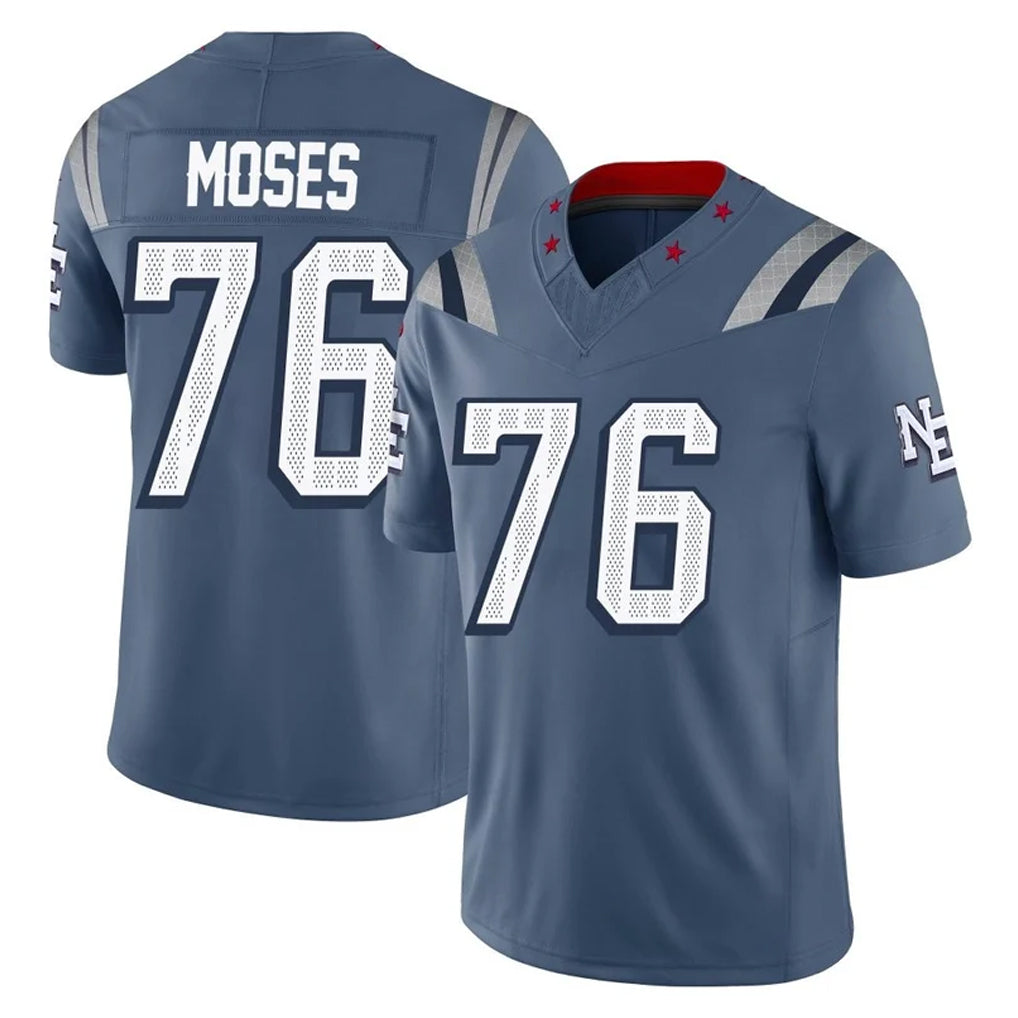 NE.Patriots #76 Morgan Moses Player Blue Limited Rivalries Collection Home Game Ddoa Stitched Jerseys