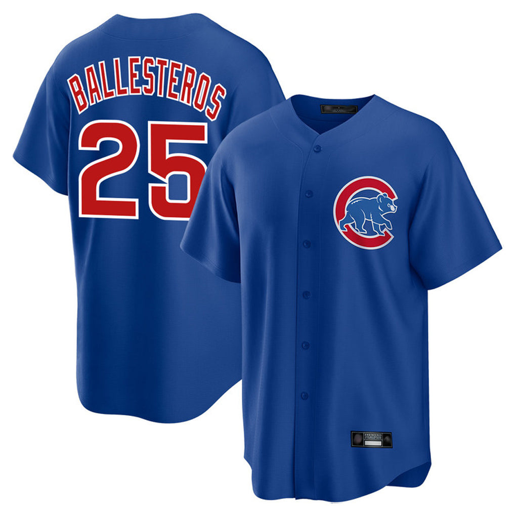 C.Cubs #25 Mois¨¦s Ballesteros Player Royal Home Game Ddoa Stitched Jerseys