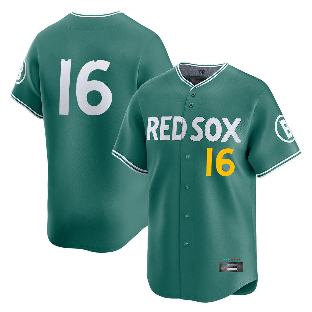 B.Red Sox #16 Jarren Duran Player Green City Connect Limited Home Game Ddoa Stitched Jerseys