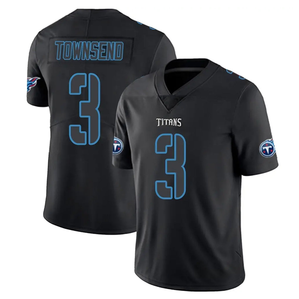 T.Titans #3 Tommy Townsend Player Black Impact Limited Home Game Ddoa Stitched Jerseys