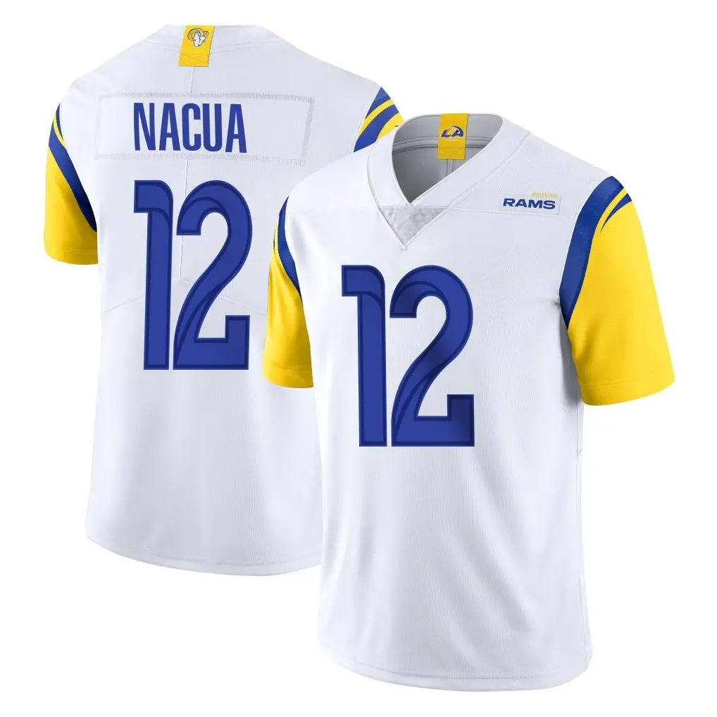 LA.Rams #12 Puka Nacua Player White Limited Vapor Untouchable Home Game Ddoa Stitched Jerseys