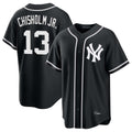 NY.Yankees #13 Jazz Chisholm Jr Player Black Out Game Ddoa Stitched Jerseys