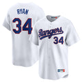 T.Rangers #34 Nolan Ryan Player White Home Limited Ddoa Stitched Jerseys