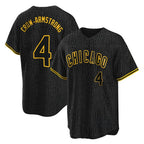 C.Cubs #4 Pete Crow-Armstrong Player Black Snake Skin City Game Ddoa Stitched Jerseys