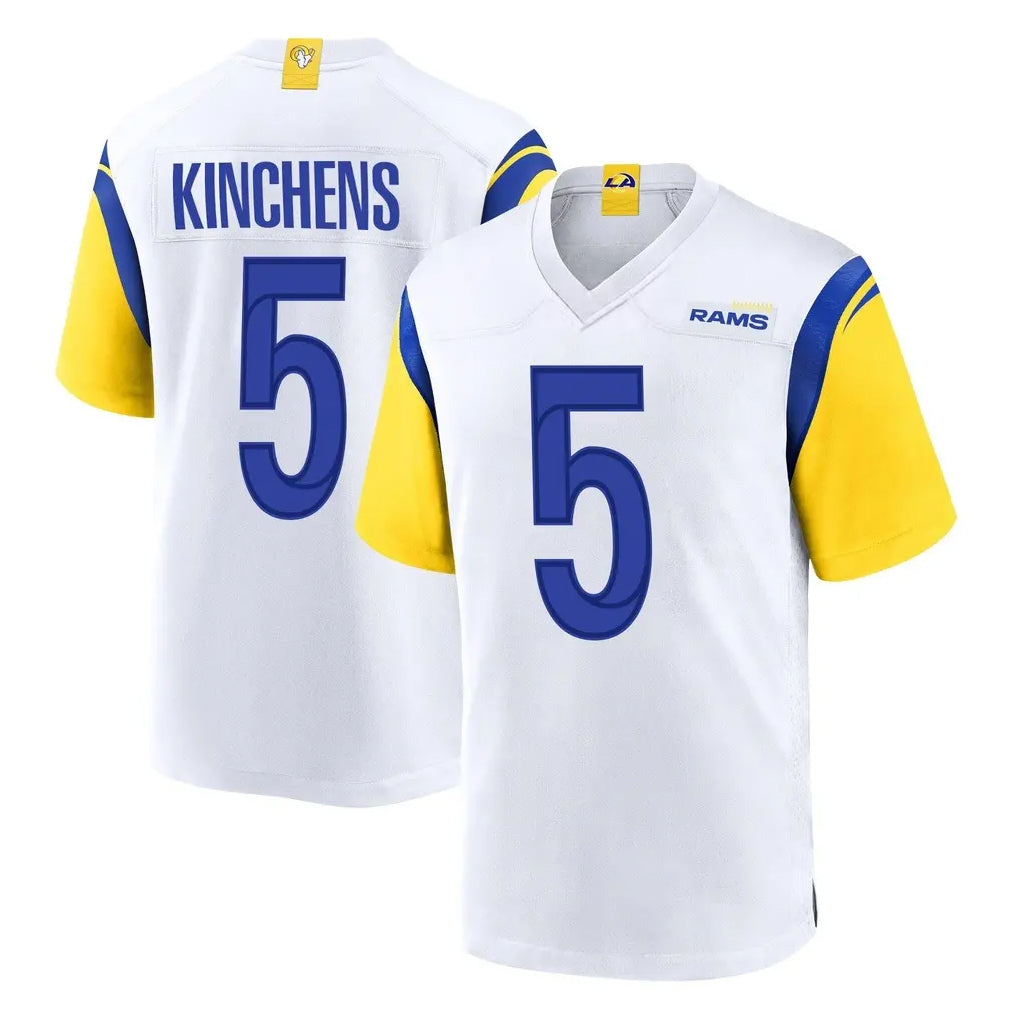 LA.Rams #5 Kamren Kinchens Player White Home Game Ddoa Stitched Jerseys