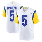 LA.Rams #5 Kamren Kinchens Player White Home Game Ddoa Stitched Jerseys