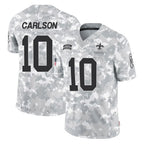 NO.Saints #10 Daniel Carlson Player Arctic Camo Salute To Service Limited Game Ddoa Stitched Jerseys