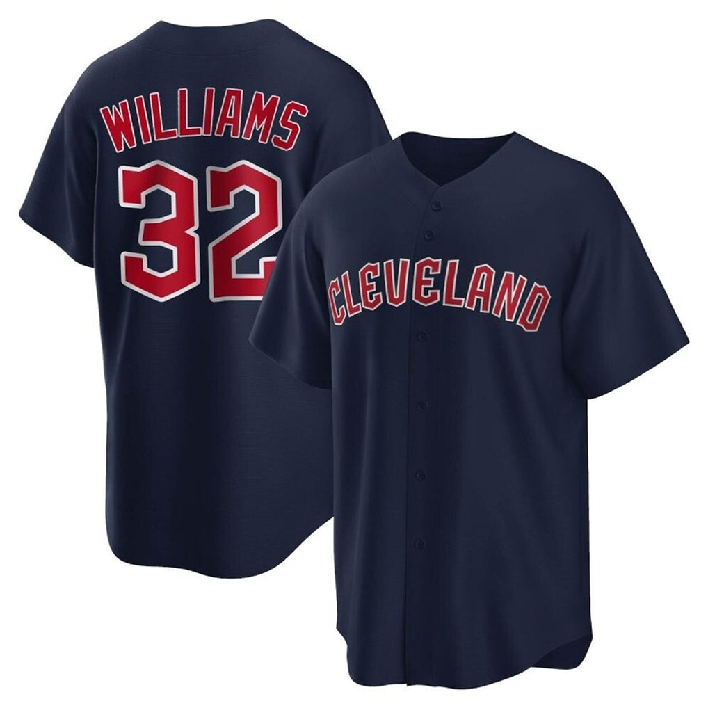 C.Guardians #32 Gavin Williams Player Navy Game Home Ddoa Stitched Jerseys
