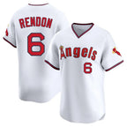 LA.Angels #6 Anthony Rendon Player White T-shirt Home Limited Ddoa Stitched Jerseys