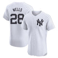NY.Yankees #28 Austin Wells Player White Limited Elite Home Ddoa Stitched Jerseys