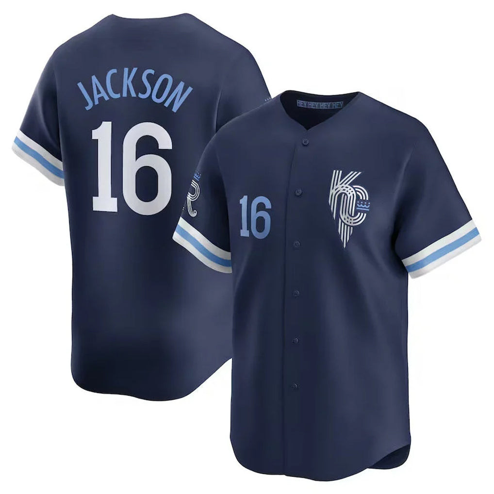 KC.Royals #16 Bo Jackson Player Navy City Connect Limited Home Ddoa Stitched Jerseys