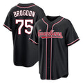 C.Guardians #75 Connor Brogdon Player Black Fashion Out Home Game Ddoa Stitched Jerseys