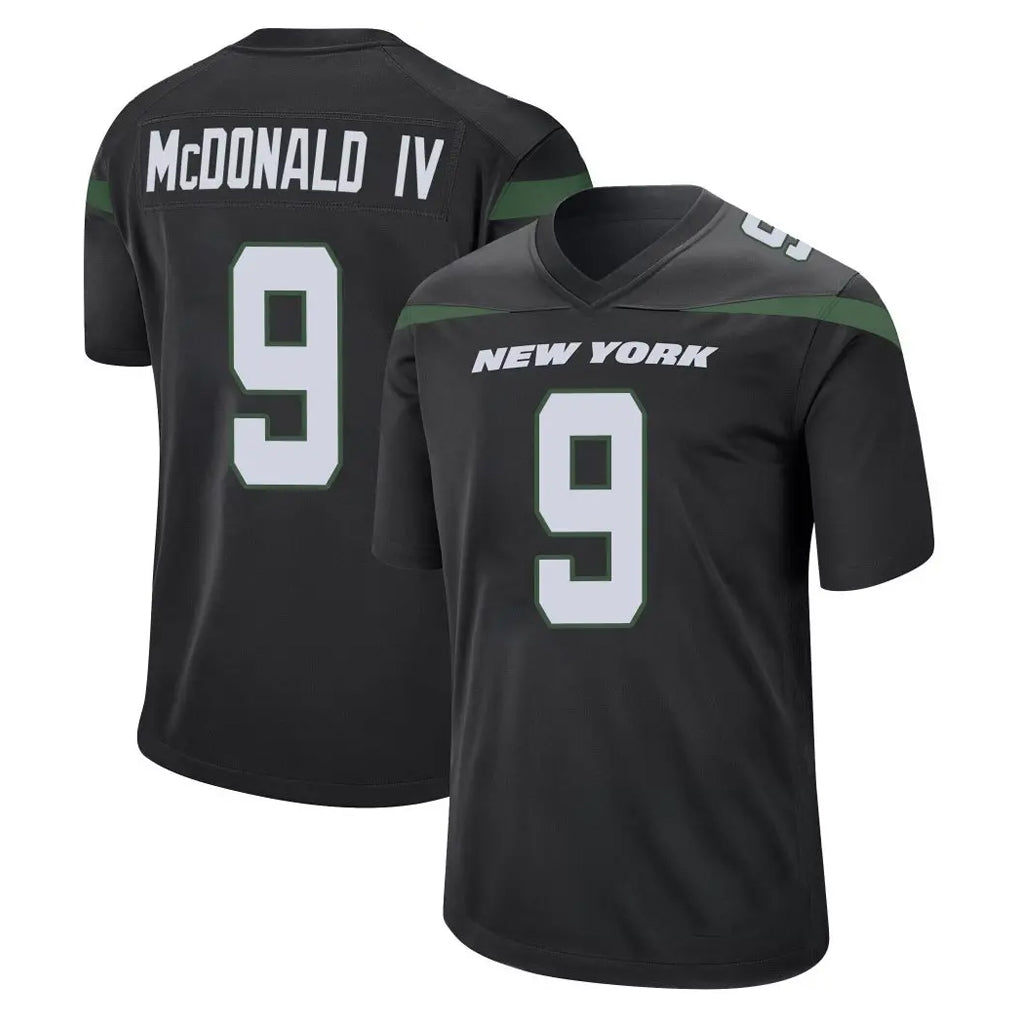 NY.Jets #9 Will McDonald IV Player Stealth Black Home Game Ddoa Stitched Jerseys