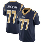 LA.Rams #77 Alaric Jackson Player Navy Limited Vapor Untouchable Home Game Ddoa Stitched Jerseys