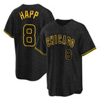 C.Cubs #8 Ian Happ Player Black Snake Skin City Game Ddoa Stitched Jerseys