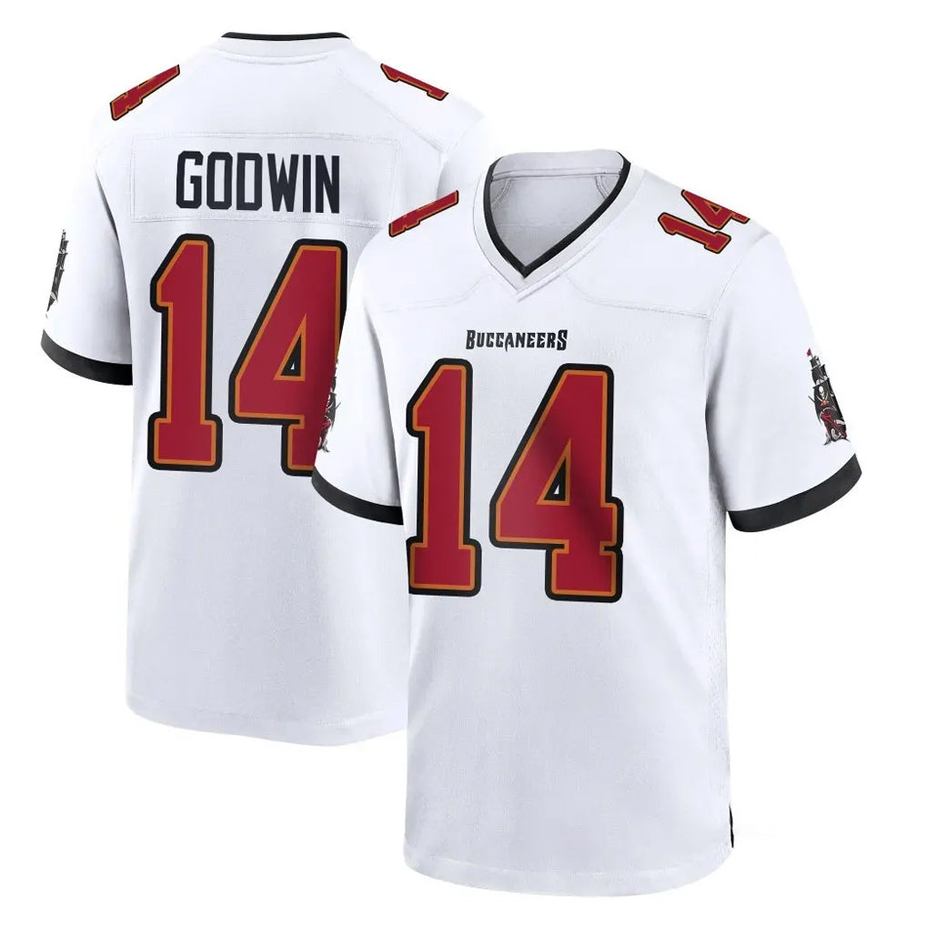 TB.Buccaneers #14 Chris Godwin Jr. Player White Home Game Ddoa Stitched Jerseys