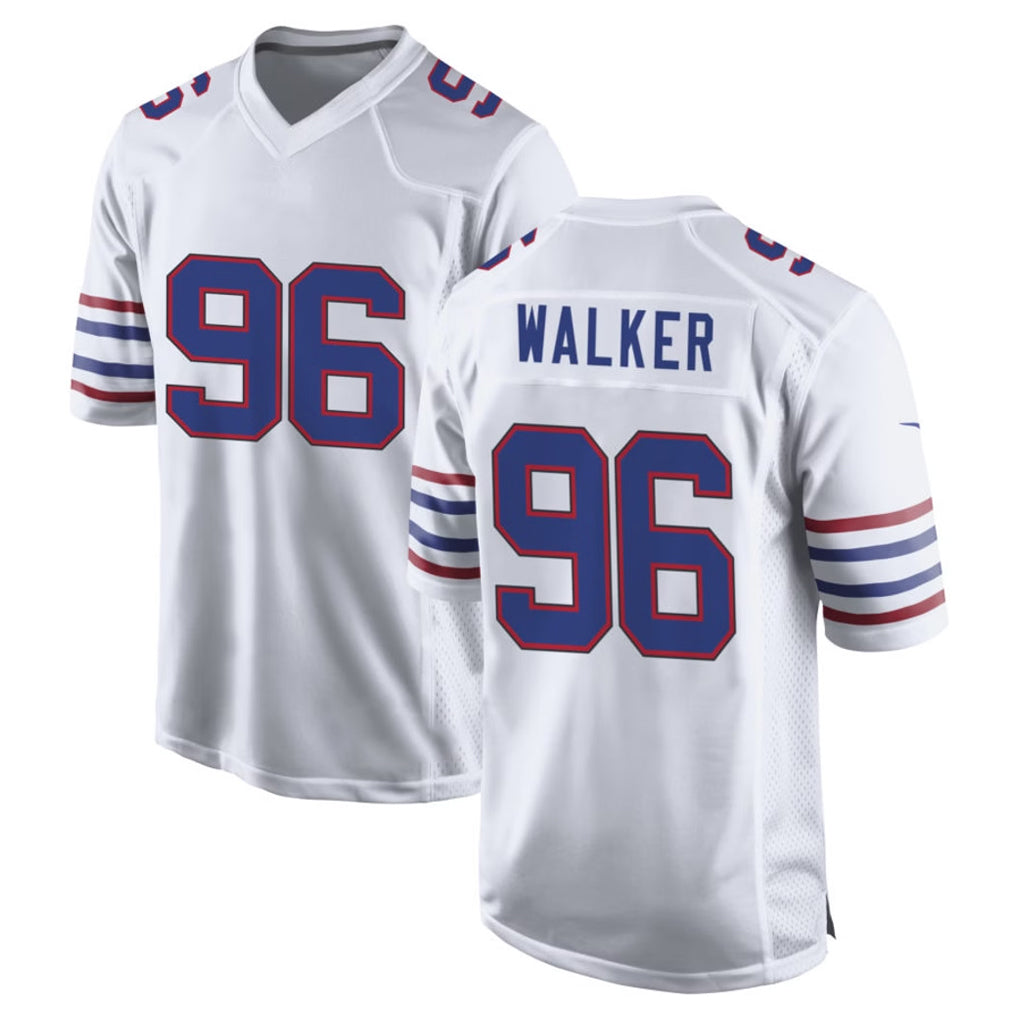 B.Bills #96 Deone Walker Player White Alternate Game Ddoa Stitched Jerseys
