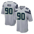 S.Seahawks #90 Jarran Reed Player Gray Home Game Ddoa Stitched Jerseys