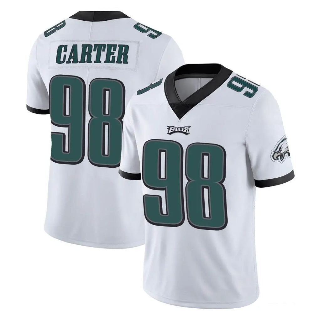 P.Eagles #98 Jalen Carter Player White Limited Vapor Untouchable Home Game Ddoa Stitched Jerseys
