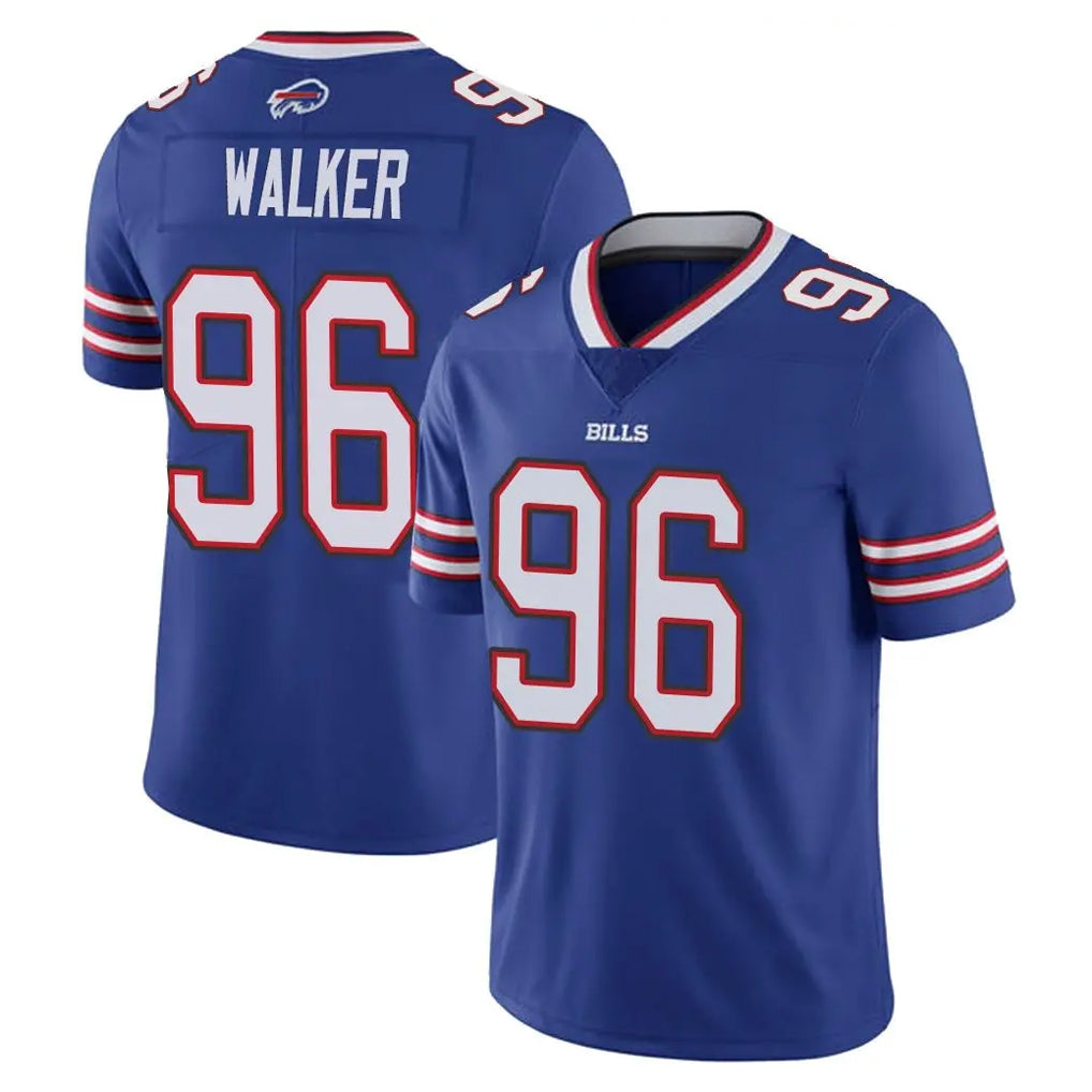 B.Bills #96 Deone Walker Player Royal Vapor Untouchable Limited Ddoa Stitched Jerseys