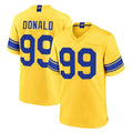 LA.Rams #99 Aaron Donald Player Gold Classic Sol Home Game Ddoa Stitched Jerseys