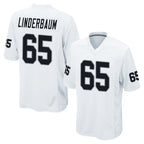 LV.Raiders #65 Tyler Linderbaum Player White Home Game Ddoa Stitched Jerseys