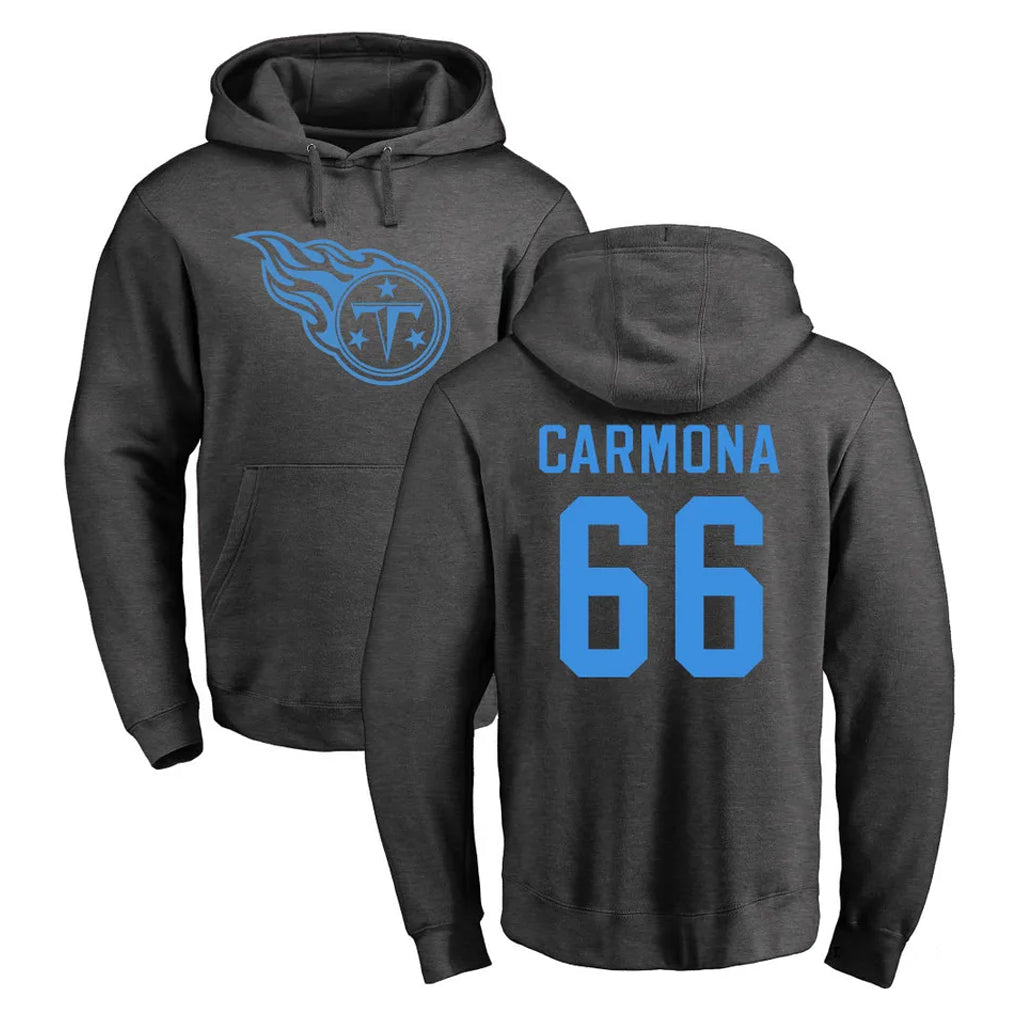 T.Titans #66 Fernando Carmona Jr. Player Ash One Color Pullover Hoodies Home Game Ddoa Stitched Jerseys