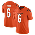 C.Bengals #6 Brian Cook Player Orange Vapor Untouchable Limited Home Game Ddoa Stitched Jerseys