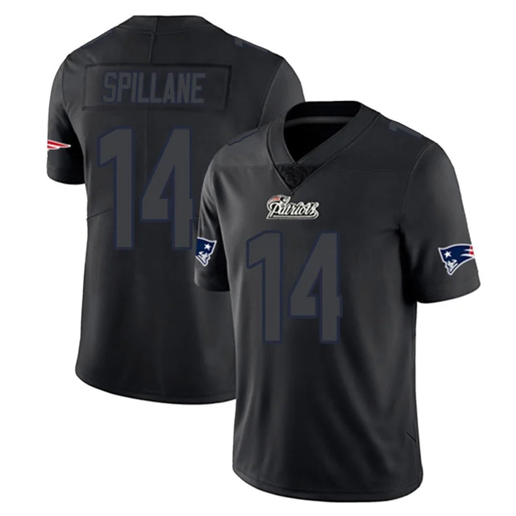 NE.Patriots #14 Robert Spillane Player Black Impact LImited Home Game Ddoa Stitched Jerseys