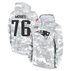 NE.Patriots #76 Morgan Moses Player Arctic Camo Salute to Service Pullover Hoodies Limited Game Ddoa Stitched Jerseys