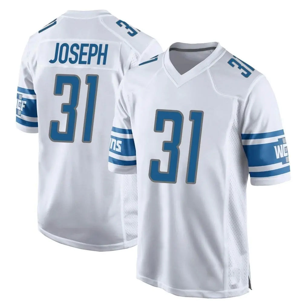 D.Lions #31 Kerby Joseph Player White Home Game Ddoa Stitched Jerseys