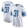 D.Lions #31 Kerby Joseph Player White Home Game Ddoa Stitched Jerseys