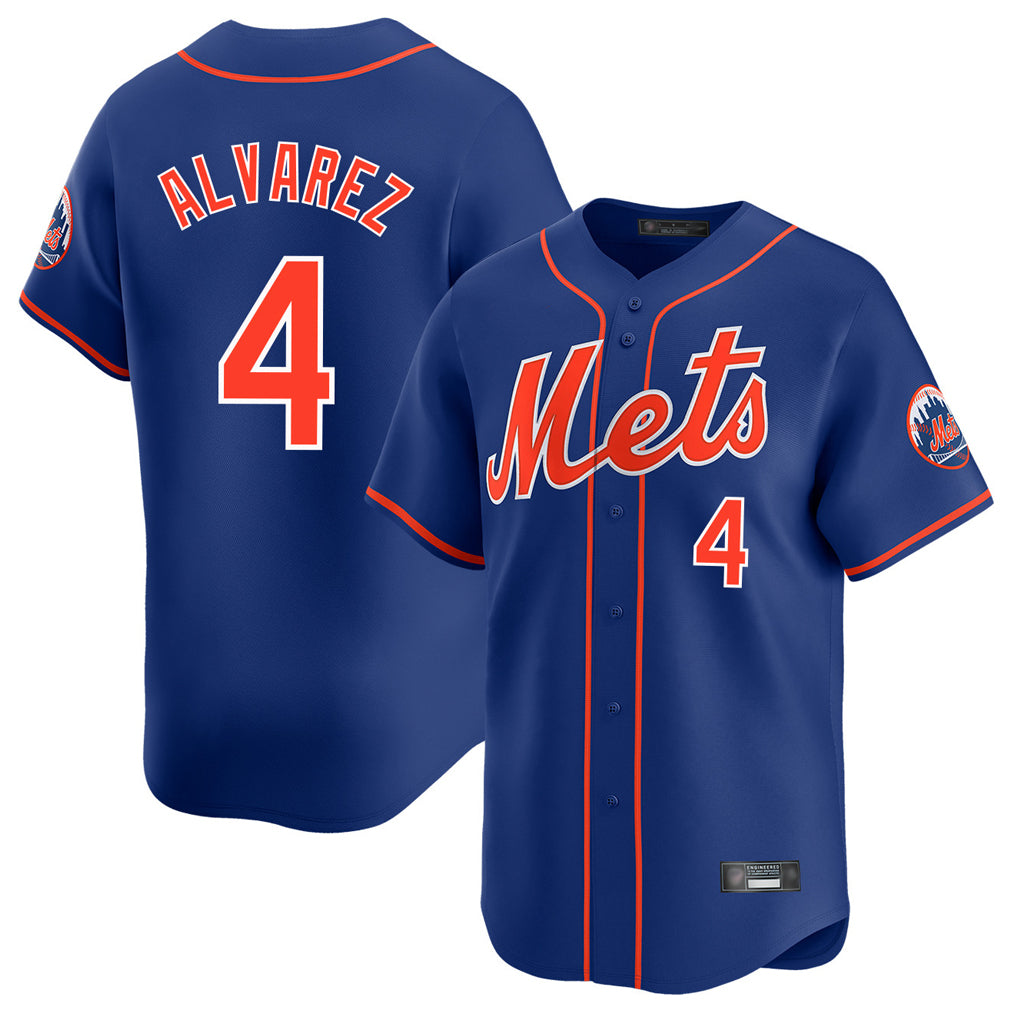 NY.Mets #4 Francisco Alvarez Player Royal Home Limited Ddoa Stitched Jerseys