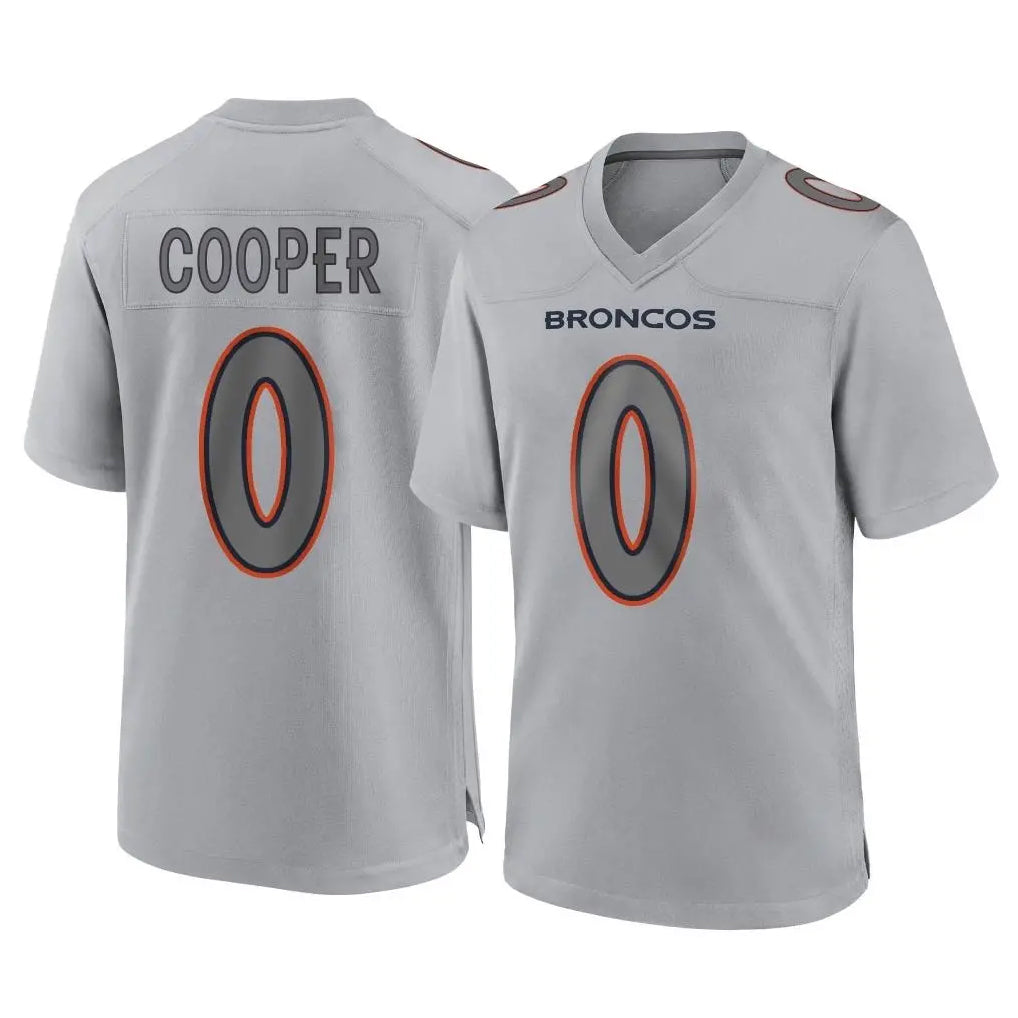 D.Broncos #0 Jonathon Cooper Player Gray Atmosphere Fashion Limited Game Ddoa Stitched Jerseys